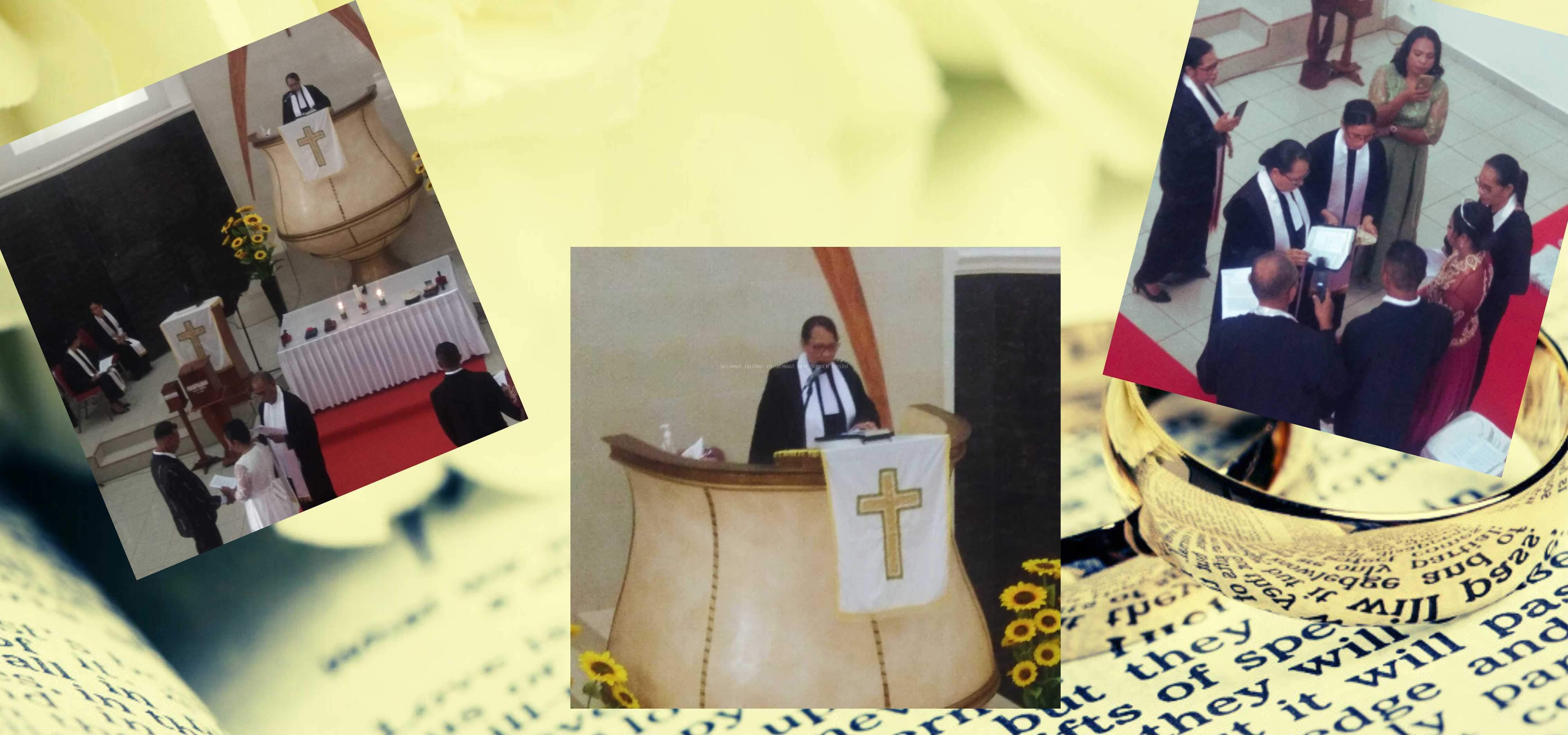 EMPAT PASANG SUAMI ISTRI DINIKAHKAN GRATIS OLEH PENDETA NY. G. M. MASRIKAT/P, S.Th